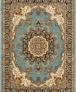 Well Woven Mahal Blue Traditional Oriental Persian Rug Oriental & Persian