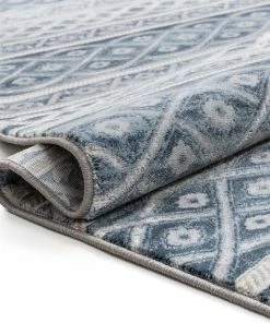 Well Woven Ashley Tribal Geometric Blue High-Low Rug Global 8 Well Woven Ashley Tribal Geometric Blue High-Low Rug Global