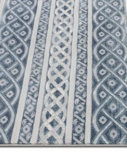 Well Woven Ashley Tribal Geometric Blue High-Low Rug Global 9 Well Woven Ashley Tribal Geometric Blue High-Low Rug Global