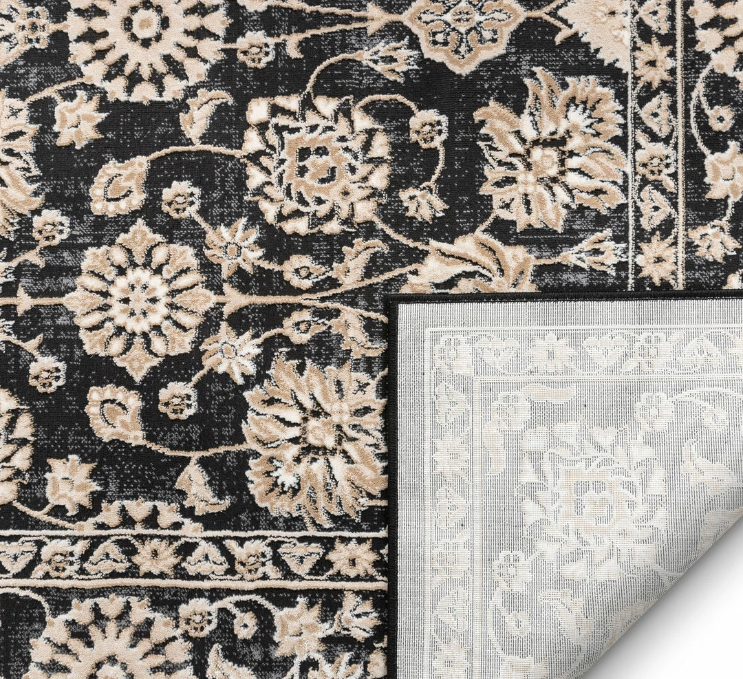 Well Woven Alexis Vintage Oriental Grey High-Low Rug 3 Well Woven Alexis Vintage Oriental Grey High-Low Rug