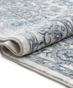 Well Woven Global Lauren Vintage Persian Medallion Grey High-Low Rug 5'3