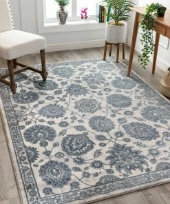 Well Woven Global Madison Vintage Floral Ivory High-Low Rug