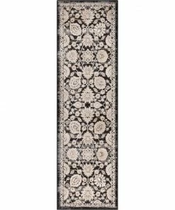 Well Woven Madison Vintage Floral Grey High-Low Rug 15 Well Woven Madison Vintage Floral Grey High-Low Rug