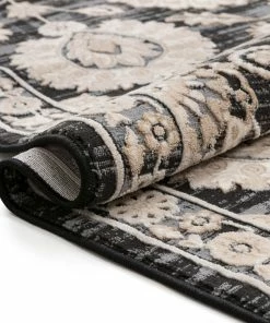 Well Woven Madison Vintage Floral Grey High-Low Rug 14 Well Woven Madison Vintage Floral Grey High-Low Rug