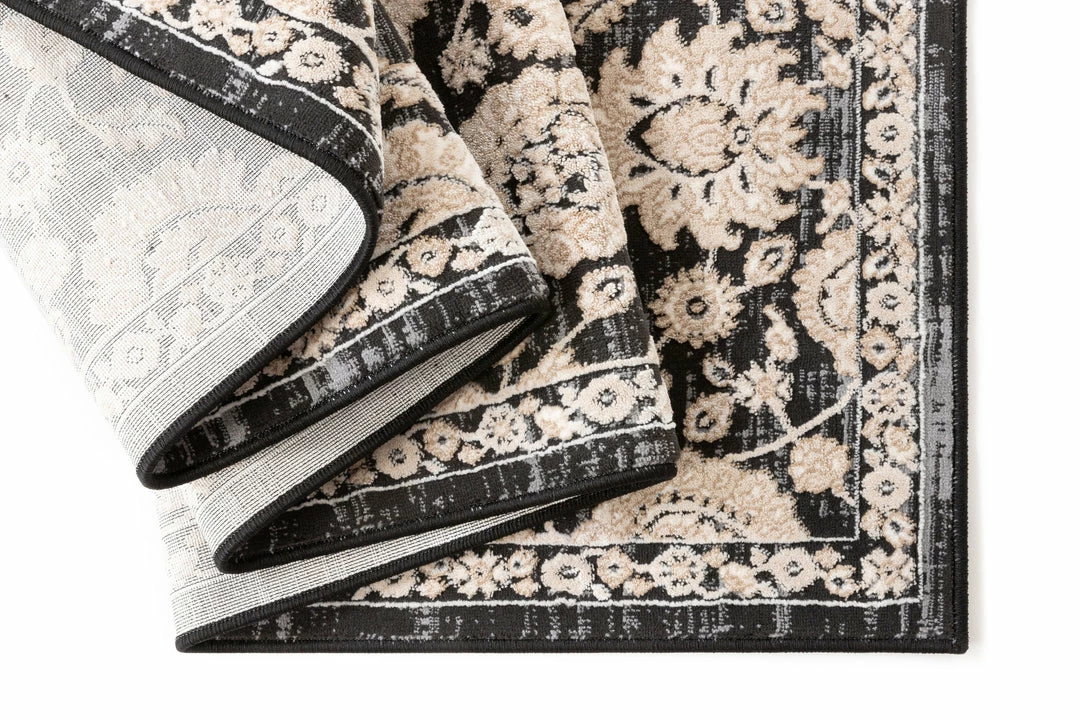 Well Woven Madison Vintage Floral Grey High-Low Rug 5 Well Woven Madison Vintage Floral Grey High-Low Rug