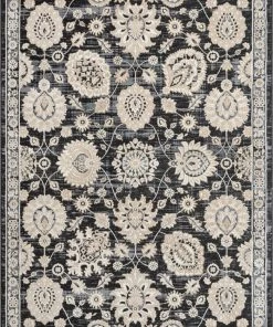 Well Woven Madison Vintage Floral Grey High-Low Rug