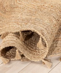 Well Woven Philomena Bohemian Hand-Braided Jute Natural Textured Rug