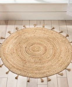 Well Woven Philomena Bohemian Hand-Braided Jute Natural Textured Rug