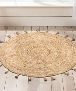 Well Woven Philomena Bohemian Hand-Braided Jute Natural Textured Rug