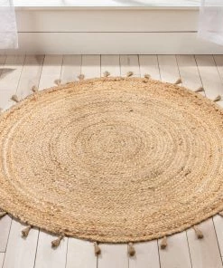 Well Woven Philomena Bohemian Hand-Braided Jute Natural Textured Rug