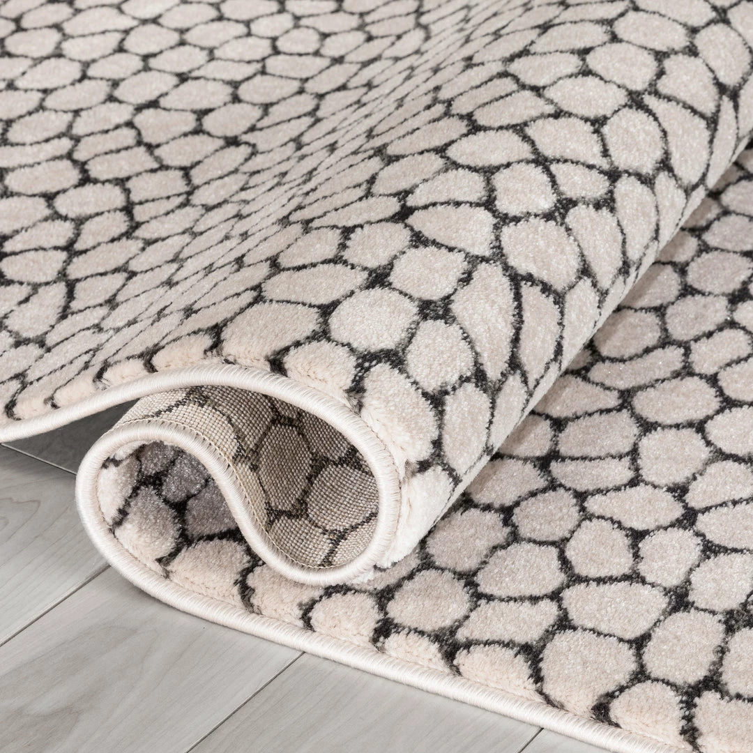 Well Woven Asher Modern Pebbled Ivory Soft Rug Tribal 5 Well Woven Asher Modern Pebbled Ivory Soft Rug Tribal