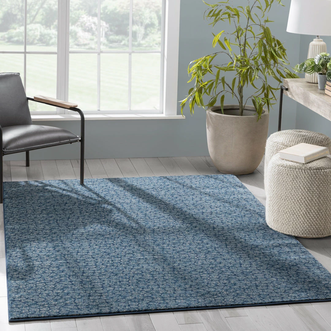 Well Woven Asher Modern Pebbled Blue Soft Rug 1 Well Woven Asher Modern Pebbled Blue Soft Rug