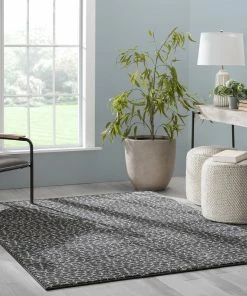 Well Woven Tribal Asher Modern Pebbled Brown Soft Rug