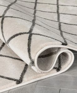 Well Woven Aiden Trellis Modern Ivory Soft Rug