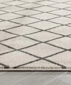 Well Woven Aiden Trellis Modern Ivory Soft Rug