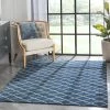 Well Woven Aiden Trellis Modern Blue Gold Soft Rug