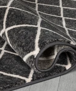 Well Woven Tribal Aiden Trellis Modern Dark Grey Soft Rug 14 Well Woven Tribal Aiden Trellis Modern Dark Grey Soft Rug