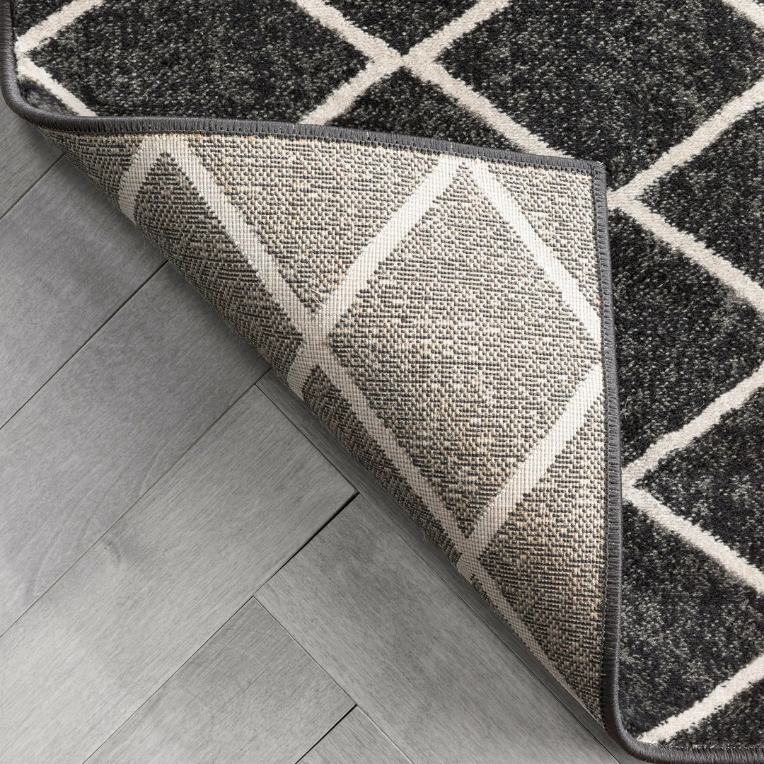 Well Woven Tribal Aiden Trellis Modern Dark Grey Soft Rug 5 Well Woven Tribal Aiden Trellis Modern Dark Grey Soft Rug