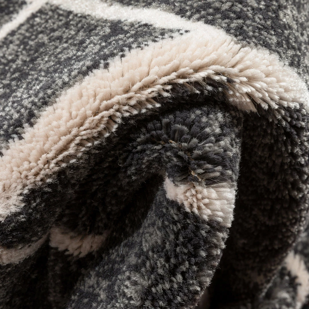 Well Woven Tribal Aiden Trellis Modern Dark Grey Soft Rug 3 Well Woven Tribal Aiden Trellis Modern Dark Grey Soft Rug