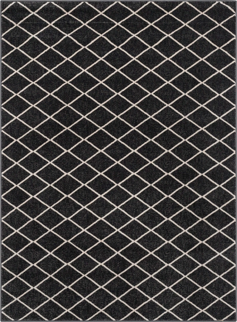 Well Woven Tribal Aiden Trellis Modern Dark Grey Soft Rug 2 Well Woven Tribal Aiden Trellis Modern Dark Grey Soft Rug