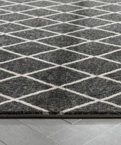 Well Woven Tribal Aiden Trellis Modern Dark Grey Soft Rug 17 Well Woven Tribal Aiden Trellis Modern Dark Grey Soft Rug