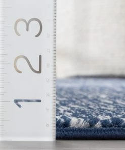 Well Woven Owen Striation Modern Blue Soft Rug