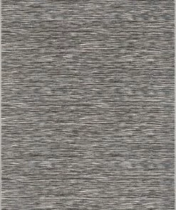 Well Woven Owen Striation Modern Dark Grey Soft Rug Tribal