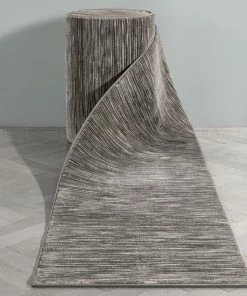 Well Woven Custom Size Runner Owen Striation Modern Dark Grey Choose Your Width X Choose Your Length Hallway Runner Rug