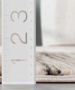 Well Woven Sebastian Striation Modern Ivory Brown Soft Rug Tribal