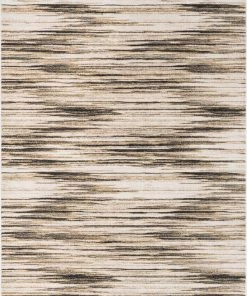Well Woven Sebastian Striation Modern Ivory Brown Soft Rug Tribal