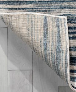 Well Woven Sebastian Striation Modern Blue Ivory Soft Rug