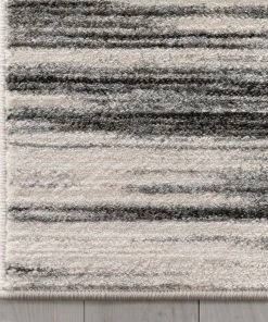 Well Woven Tribal Sebastian Striation Modern Grey Soft Rug
