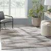 Well Woven Tribal Sebastian Striation Modern Grey Soft Rug