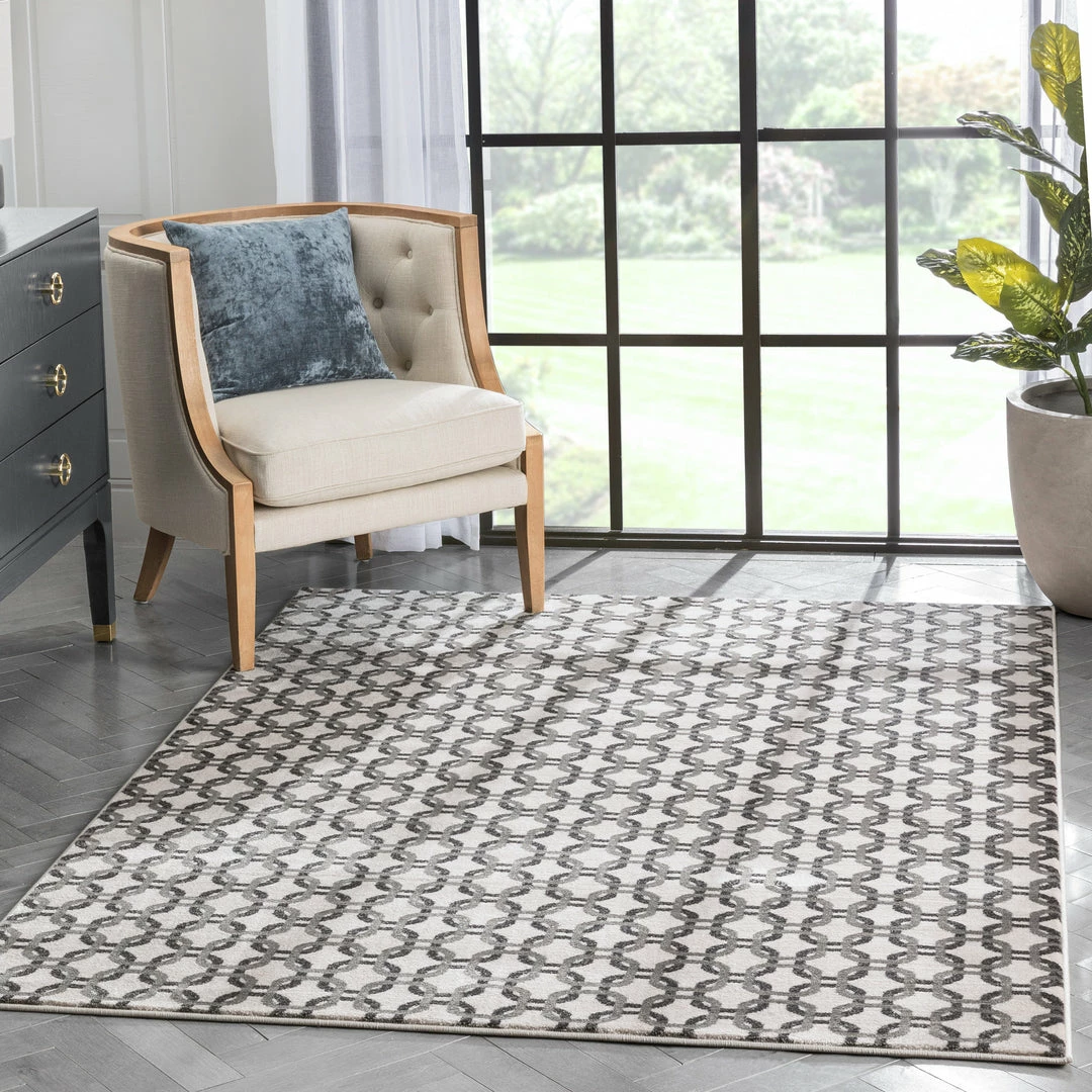 Well Woven Levi Modern Geometric Ivory Grey Soft Rug Tribal 1 Well Woven Levi Modern Geometric Ivory Grey Soft Rug Tribal