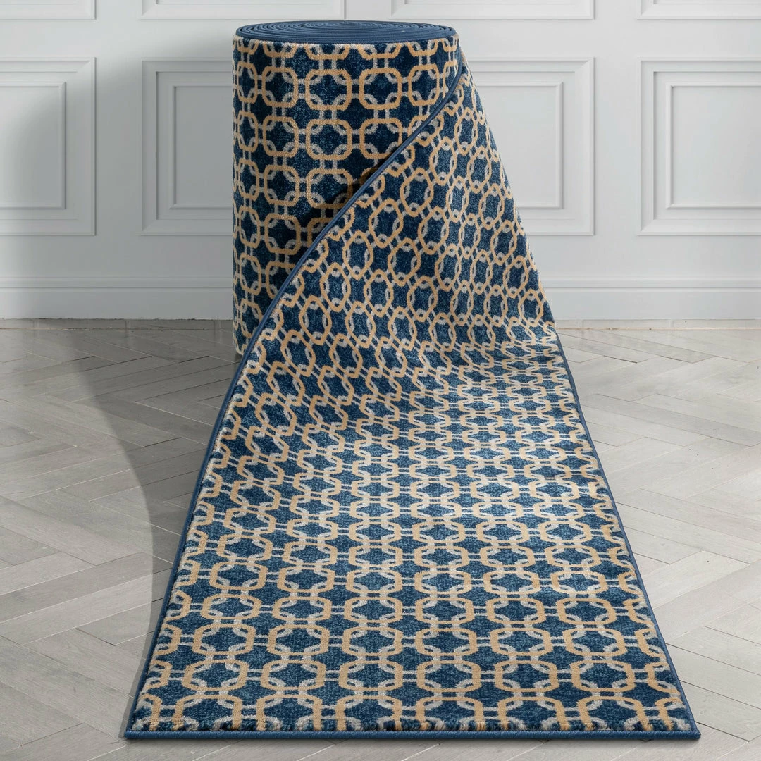 Well Woven Tribal Custom Size Runner Levi Modern Geometric Blue Ivory Choose Your Width X Choose Your Length Hallway Runner Rug 1 Well Woven Tribal Custom Size Runner Levi Modern Geometric Blue Ivory Choose Your Width X Choose Your Length Hallway Runner Rug