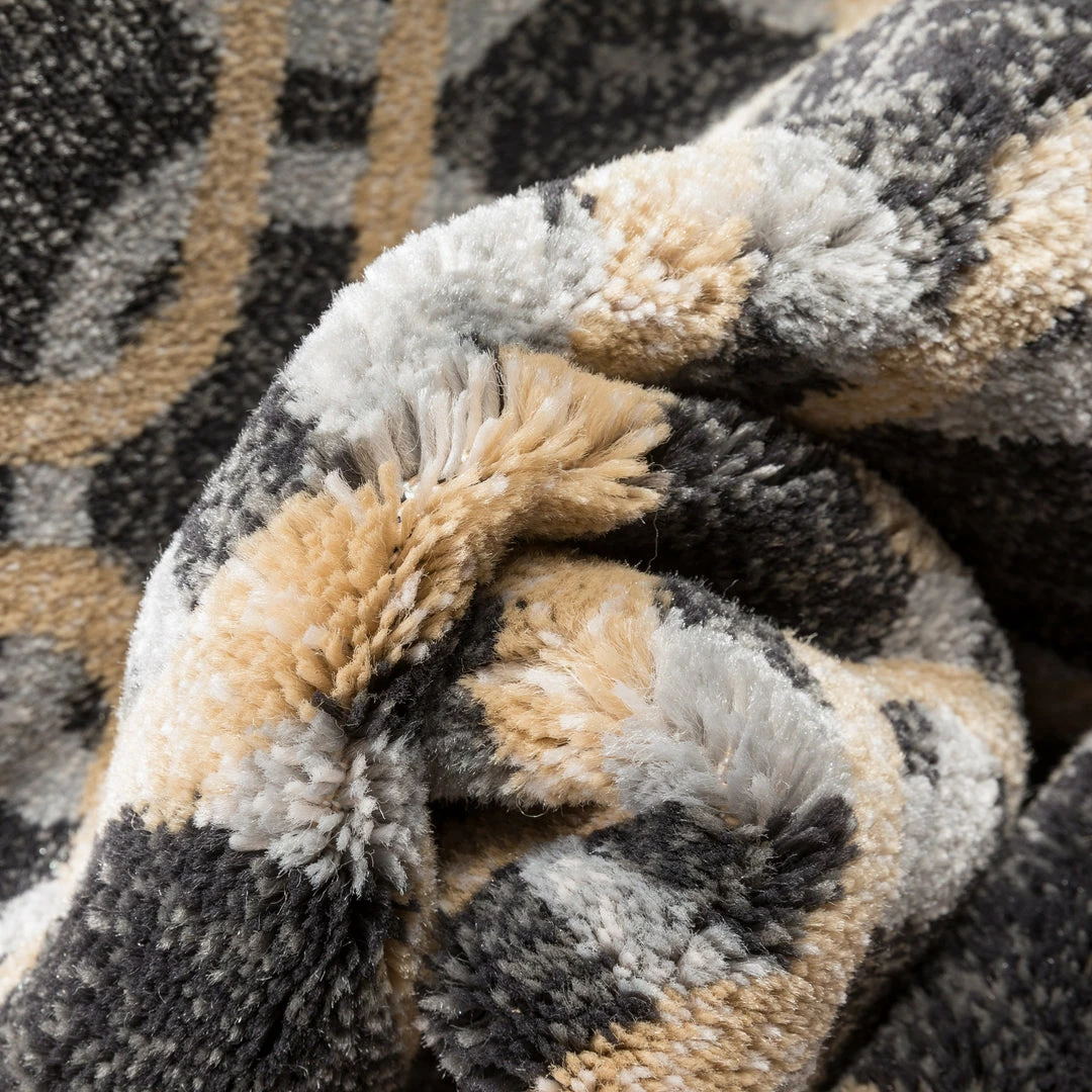 Well Woven Levi Modern Geometric Grey Gold Soft Rug Tribal 3 Well Woven Levi Modern Geometric Grey Gold Soft Rug Tribal