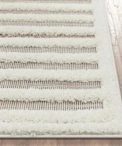 Well Woven Luna Tribal Moroccan Diamond Pattern Beige High-Low Flat-Weave Rug