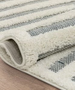 Well Woven Luna Tribal Moroccan Diamond Pattern Blue High-Low Flat-Weave Rug Global