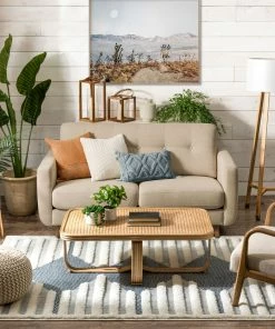 Well Woven Luna Tribal Moroccan Diamond Pattern Blue High-Low Flat-Weave Rug Global