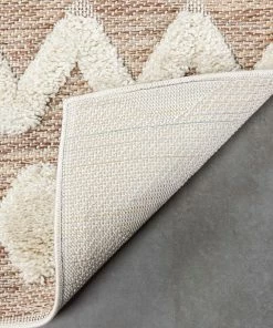 Well Woven Chiara Tribal Moroccan Beige High-Low Flat-Weave Rug