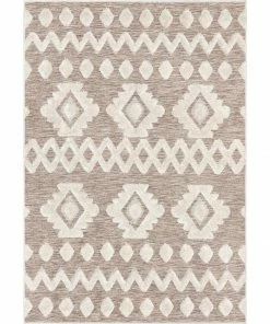 Well Woven Chiara Tribal Moroccan Beige High-Low Flat-Weave Rug