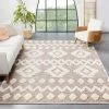 Well Woven Chiara Tribal Moroccan Beige High-Low Flat-Weave Rug