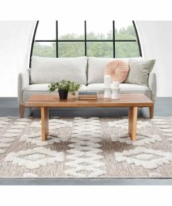 Well Woven Chiara Tribal Moroccan Beige High-Low Flat-Weave Rug