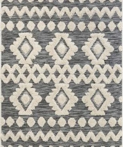 Well Woven Global Chiara Tribal Moroccan Grey High-Low Flat-Weave Rug