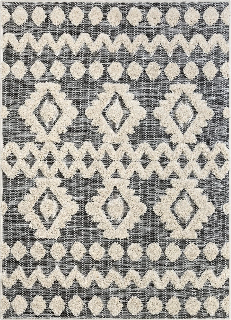 Well Woven Global Chiara Tribal Moroccan Grey High-Low Flat-Weave Rug 2 Well Woven Global Chiara Tribal Moroccan Grey High-Low Flat-Weave Rug