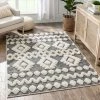 Well Woven Global Chiara Tribal Moroccan Grey High-Low Flat-Weave Rug