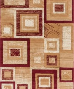 Well Woven Victoria Red Modern Geometric Rug