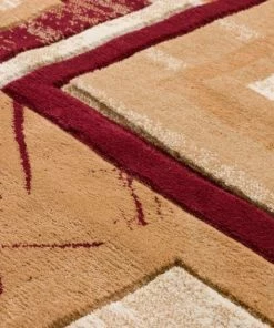 Well Woven Victoria Red Modern Geometric Rug