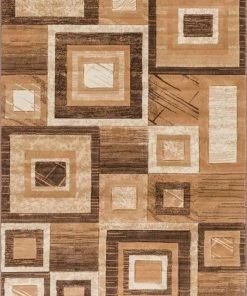 Well Woven Victoria Brown Beige Modern Geometric Rug
