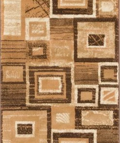 Well Woven Victoria Brown Beige Modern Geometric Rug